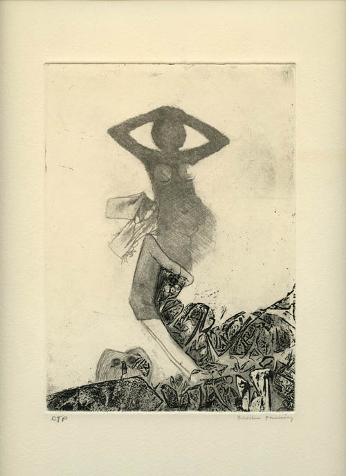 Dorothea Tanning - Accueil - Nuit - 1958 color etching, aquatint, and soft-ground etching